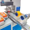 Máquina de Tampografía Rotatoria Haotian de 4 Estaciones Mano Mecánica Corte de Plástico Máquina de Tampografía Monocromática Automática y Totalmente Personalizable