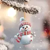 Nuevo Producto Transfronterizo Plano 2D Lindo Dibujo Animado Muñeco de Nieve Navideño Colgante para Coche Adorno para Árbol de Navidad Colgante Decoración Navideña