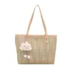 Bolso de Paja Tejida de Gran Capacidad para el Trabajo Diario para Mujeres 2026 Nueva Moda Elegante Bloqueo de Color Bolso de Hombro Bolso Tote de Moda de Este Año