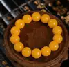 Pulsera de Cera de Abejas Natural Amarilla, Pulsera de Cuentas de Ámbar de Cera de Abejas de Segunda Generación, Pulsera de Círculo Único, Suministro en Vivo y Venta al por Mayor