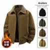 Ropa de Algodón Gruesa, Cálida, Lavable, de Doble Cara, Nueva, Tallas Grandes para Hombre, Otoño/Invierno, con Forro Polar Grueso, Moda Cien
