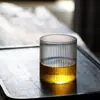 Copo de Água de Vidro com Listras Verticais Copo de Leite e Suco com Listras Verticais Copo Pequeno de Chá para Bar e Casa Taça de Vinho de Vidro de Alto Borossilicato