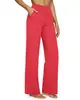 Pantalones de Yoga Rectos de Cintura Alta de Punto Sueltos Casuales con Bolsillos Nuevos de Venta Caliente Transfronterizos Europeos y Americanos