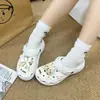2025 Lindo Gatito Peludo Lazo Lindo Accesorios Zapatos Croc DIY Desmontable Más Fácil para Combinar Hebilla de Zapato