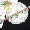 Acessórios de Renda com Franjas de Estilo Étnico de Alta Qualidade, Renda com Contas Artesanal DIY, Acabamento Decorativo de Borda com Pérolas de Alta Resistência