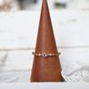 Anel Estilo Japonês Fresco Alta Imitação Tanzanita Natural Zircônia Estrela Fino Elegante Simples Luxo Leve Combinação Total