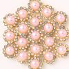 Mão-costurado adesivo Diamante 12 girassol Pérola banhado a ouro branco flor coração flor acessórios para o cabelo updo strass acessórios de jóias artesanais