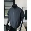 Nueva colección Primavera/Otoño 2026: Chaqueta de trabajo cleanfit con cuello alto para hombre, corte holgado, mangas raglán, prenda exterior casual, marca de moda al por mayor