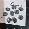 Caixa Mágica Oval Cravejada de Diamantes Anel Rosto de Ovo de Pombo com Oito Furos Zircônio Pulseira de Miçangas DIY Colar Contas Espaçadoras Acessórios Olho de Gato