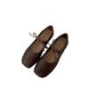Sapatos Mary Jane com Cadarço para Mulheres 2025 Outono Novo Bico Redondo Planos Sapatilhas Rasas Tendência
