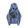 Sudadera con capucha y estampado Gótico Y2K Europeo y Americano Transfronteriza Pullover Estilo Clásico de Sudadera Street Hip-Hop