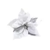 Decoração de Natal presente 22cm flor de Natal simulação pingente de decoração de árvore de Natal decoração de flor para casa