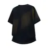 Camisa Polo Moderna y Elegante para Hombre, Cuello de Gaviota de Verano, Corte de Hombro Regular, Estilo Americano, Manga Corta Negra, Manga de Tres Cuartos Resistente