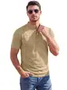Sitio web independiente ropa de hombre transfronteriza verano cuello camisero camisa polo algodón perla sarga fina talla grande color liso transpirable casual manga corta