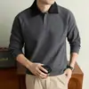 Camisa polo de manga larga para hombre estilo "old money" Yingao, nueva colección otoño e invierno, diseño color block, estilo transfronterizo, ropa para hombre joven