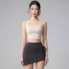 Conjunto Deportivo de Dos Piezas para Mujer con Cuello en U, Huecos en la Espalda y Espalda Descubierta, Transpirable, Secado Rápido, a Prueba de Impactos, de Soporte, Adecuado para Fitness, Correr, Pilates y Yoga