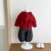 Conjunto de suéter para niño, engrosado para otoño e invierno, nuevo diseño elegante, conjunto de invierno moderno para bebé y niño pequeño, conjunto de tres piezas para niños