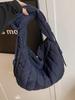 Bolsa casual de grande capacidade feminina 2025, nova bolsa transversal para outono e inverno, bolsa de ombro tipo sacola de algodão