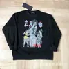Erd Melancólico Rico Segunda Geração Retrato Retro Americano Estampa Rock Hip-Hop Bolso Cargo Calça Camiseta Manga Curta Solta Tendência Masculina e Feminina
