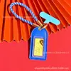 Chaveiro Qixi 520 Ouro Puro Coração com Coração de Casal para Homens e Mulheres, Corrente para Celular, Pingente de Bolsa, Pequeno Presente Atacado