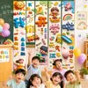 Banner de temporada de regreso a clases, tela colgante, decoración con globos para jardín de infantes, salón de clases de primaria, escena de clase, arreglo de fondo ambiental