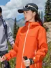 Chaqueta Fina con Capucha para Exteriores Tres en Uno Cortavientos, Impermeable, Transpirable para Montañismo Resistente al Frío Ropa de Trabajo con Logo para Hombre