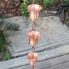 Cadena desviadora de agua con campana de lluvia, Drenaje de alero de templo