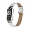 Adequado para Pulseira Xiaomi Mi Band 11, Pulseira de Couro Microfibra com Trama Lisa e Fivela de Metal, Compatível com Xiaomi Mi Band 8, 9, 10