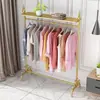 Cabide simples prateleira de exposição de roupas cabide de parede para roupas femininas de chão para quarto simples prateleira de bolsa de armazenamento doméstico