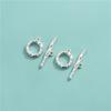 Plata Esterlina S925 Galvanizada Hebilla Seiko Textura Hebilla Ot Hebilla de Pulsera DIY Collar de Perlas Hebilla de Cola Hebilla de Conexión