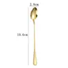 1010 Linha Completa Dourada Transfronteiriça de Talheres de Aço Inoxidável Conjunto de Faca, Garfo e Colher Ocidentais para Bife Colher de Sobremesa Colher de Sorvete Fruta