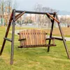 Balanço de Madeira Maciça para Exterior Pátio Parque Cadeira de Balanço Cadeira Suspensa para Exterior Jardim Villa Madeira Anticorrosiva Balanço Duplo Grande Infantil