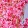 Simulación de Granjero Viejo Flor de Cerezo Artificial Ratán Tubería de Aire Acondicionado Interior Decoración Enredadera Boda Planta de Plástico