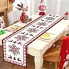 Bandeira de Mesa de Natal Nova Transfronteiriça Festa de Família Decoração de Feriado Bandeira de Mesa Festa Layout de Mesa de Natal Toalha de Mesa