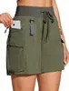Ropa de Trabajo Transfronteriza Deportes al Aire Libre Pantalones Cortos para Correr de Cintura Alta Secado Rápido Bolsillo Multifuncional Pierna Recta Pantalones Deportivos Casuales para Mujer
