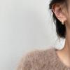 Aretes Metálicos de Gota de Agua de Color Contraste Dos en Uno para Sentido del Diseño de Mujer Nicho Retro Sentido de Alta Gama Aretes y Pendientes Combinables