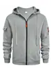 Suéter Hoodie Masculino Outono e Inverno Transfronteiriço com Zíper, Bolso na Manga, Cardigan, Jaqueta Casual Esportiva Masculina Plus Size