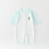 Macacão de Verão para Bebê, Roupa Fina de Manga Longa para Bebês e Crianças Pequenas, Algodão Puro, Macacão Fresco e Respirável, Roupa com Ar Condicionado para o Verão