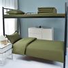 Set de Tres Piezas para Dormitorio de Estudiante Clase a Ropa de Cama Funda Nórdica de Algodón Puro Sábana Bajera Cubre Edredón Sábana Ajustable Ropa de Cama para Cama de Escuela para Personal
