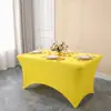 Personalizado Stretch Table Cover High-end Hotel Restaurante Decoração Banquetes Retangular Espessa Toalha de Mesa Tampa Bar Counter Cover