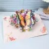 Día del Maestro Mariposa Bronceada Sentido Avanzado Tarjeta de Felicitación Estéreo Tallado en Papel Tarjeta de Mensaje de Bendición Creativa Regalo Amazon Venta al por Mayor