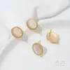 Brincos de Ouro 14K Preenchido Fortes Coloridos que Preservam a Cor com Pedras de Olho de Gato Coloridas Ovais em Formato de Ovo com Argolas Penduradas Acessórios para Brincos DIY Materiais