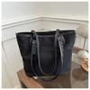 Commuter bag feminino 2024 novo estilo bolsa de alta qualidade textura lona nicho tote bag grande capacidade simples um saco de ombro