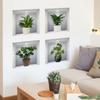 ATW2005-KQ Maceta Falsa Ventana Pintura Decorativa Calcomanías de Pared Pared de Fondo Calcomanías de Pared Decorativas para Habitación Calcomanías de Pared Autoadhesivas