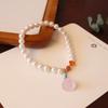 Pulseira de ametista natural com estilo Ins, joias elegantes de nicho, cristal morango, luz, luxo, pulseira de contas de sensação de alta qualidade, novo estilo