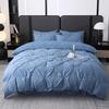 Artesanía de Bordado de Flores Tridimensional Transfronterizo Set de Tres o Cuatro Piezas de Flor Trenzada Hecha a Mano Funda Nórdica para Dormitorio Habitación de Estudiantes Funda de Almohada Juego de Ropa de Cama