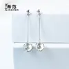 Pendientes de plata de ley 925 con forma de hoja y perla para mujer, largos con borlas, elegantes, para banquetes, exquisitas joyas en vivo para celebridades de Internet.