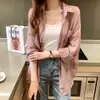 Estilo Nuevo de Verano 2026 Moda Coreana Versátil Ropa con Protección Solar Holgada de Longitud Media Chaqueta Camisa para Mujer Blanca