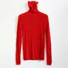 Oferta Especial Sem Trocas/Devoluções Gola Alta Manga Longa Malha Pulôver Suéter Feminino Slim Fit 100% Lã Pura Camada Base