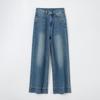 Jeans Rectos de Mujer con Resorte Elástico Venta al por Mayor Jeans Azules Lavados Vintage 2026 Pantalones Frescos de Abuela